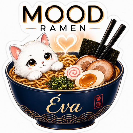 Sticker personnalisé Mood  Ramen 8cm