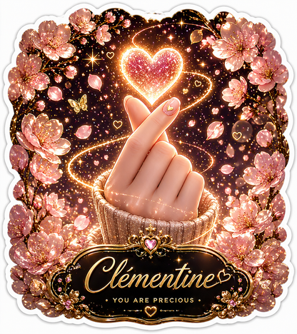 Sticker personnalisé Finger heart