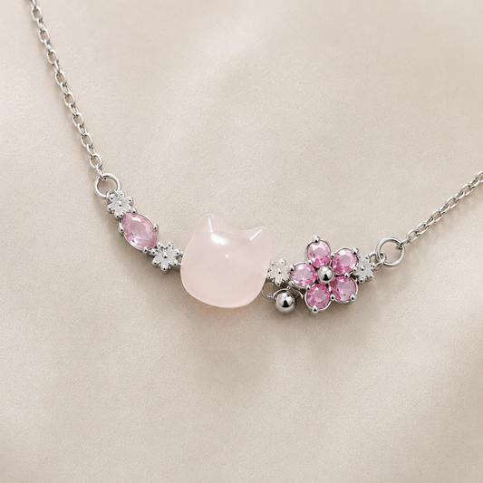 Collier chat sakura 🌸