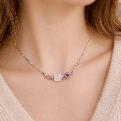 Collier chat sakura 🌸