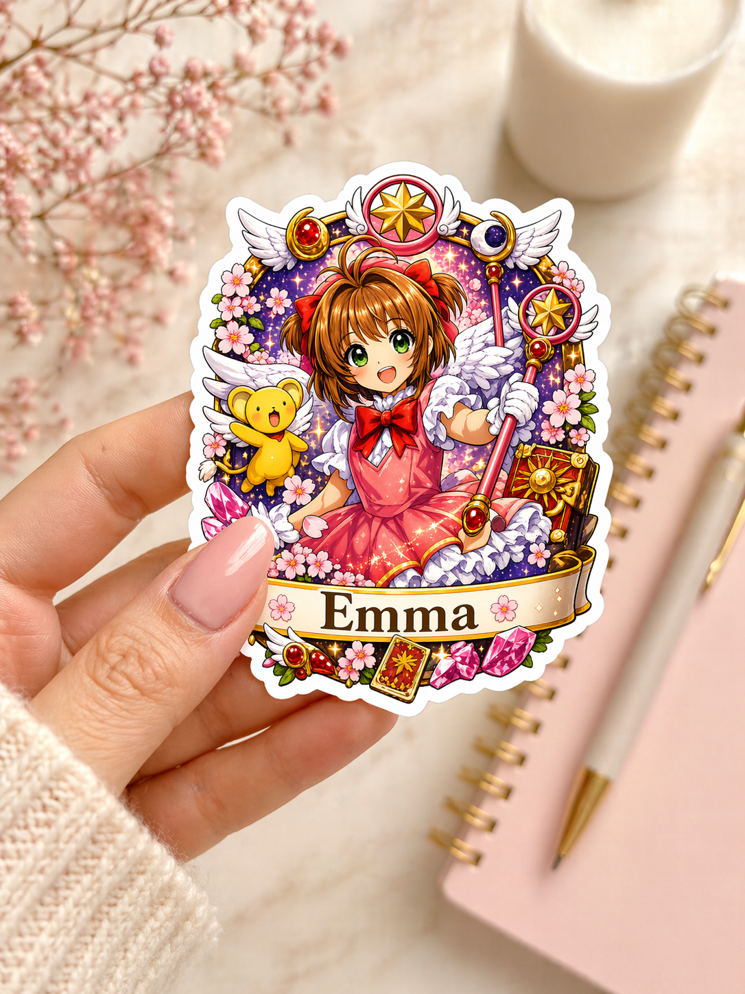 Sticker prénom personnalisé Card Captor Sakura