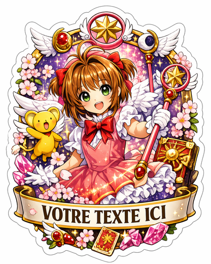Sticker prénom personnalisé Card Captor Sakura