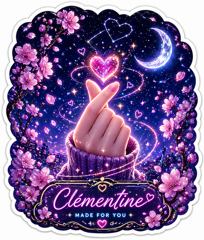 Sticker personnalisé Finger heart