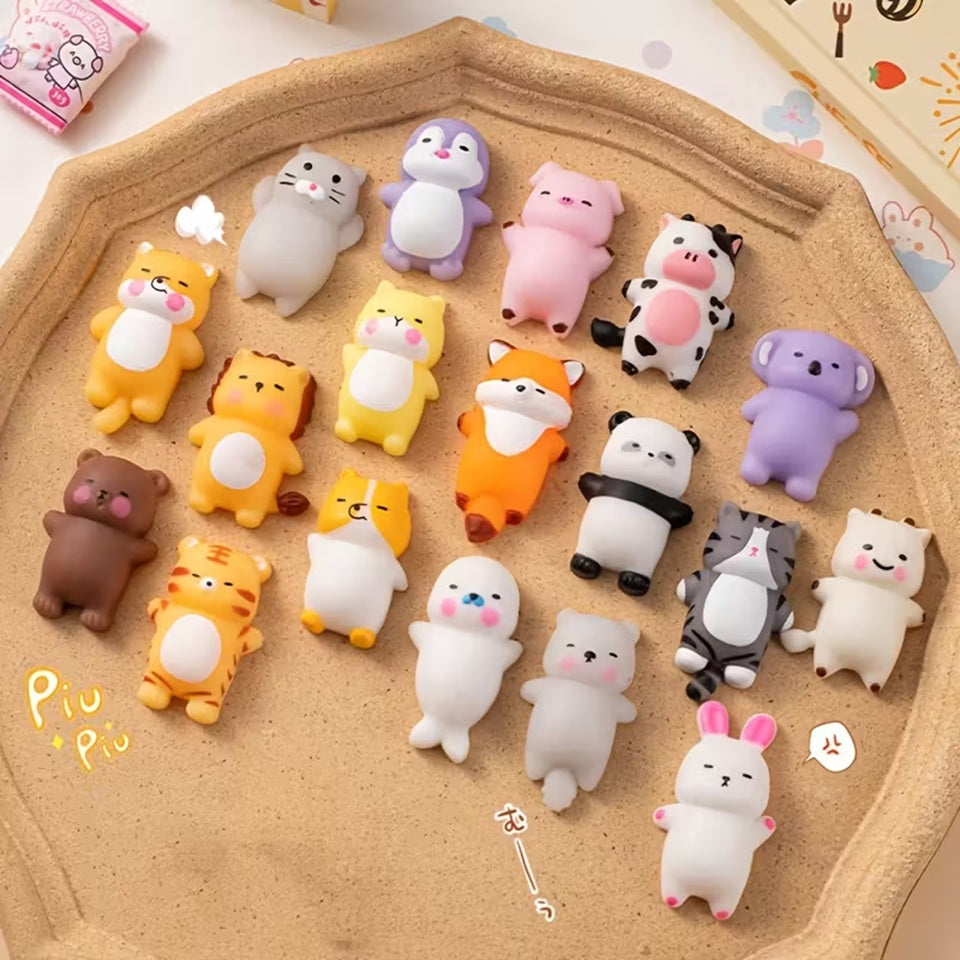 des squishy tout mou en forme de petits animaux trop mignons. Effets anti stress garanti !