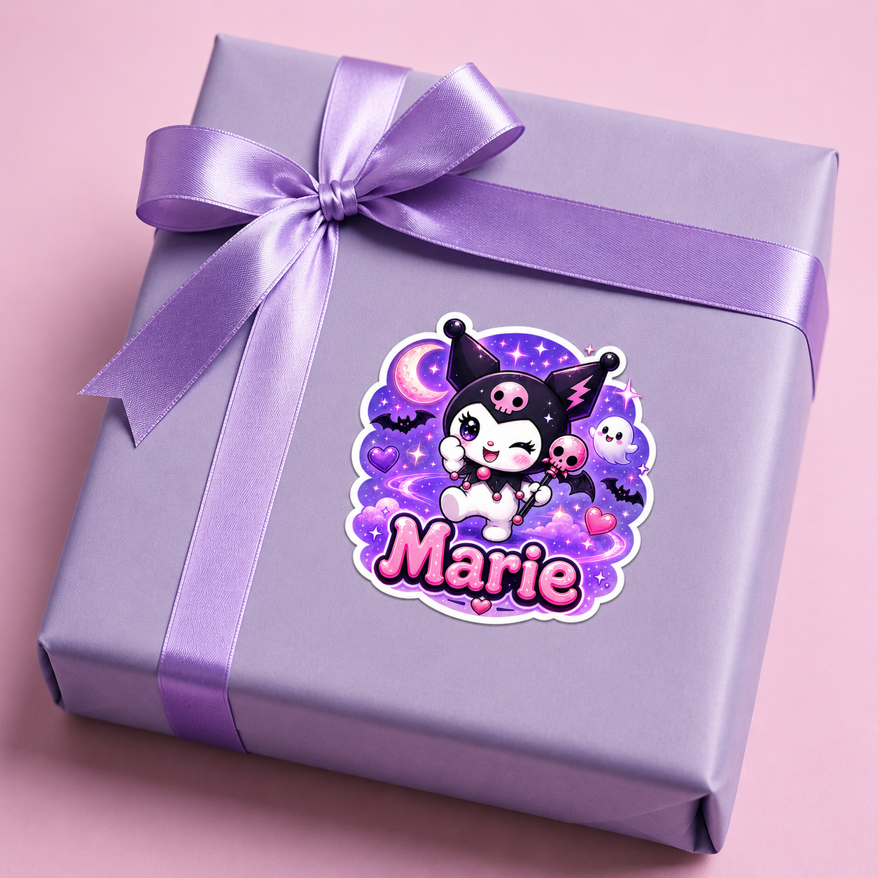 Sticker prénom personnalisé Kuromi