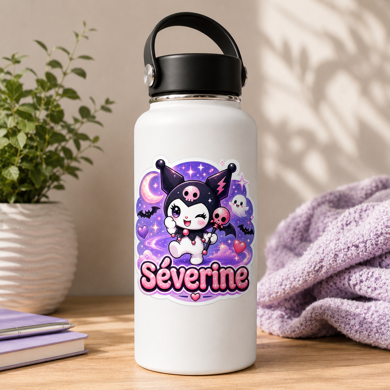 Sticker prénom personnalisé Kuromi