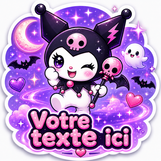 Sticker prénom personnalisé Kuromi