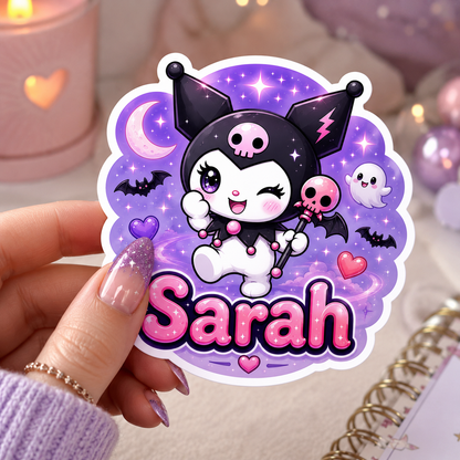 Sticker prénom personnalisé Kuromi