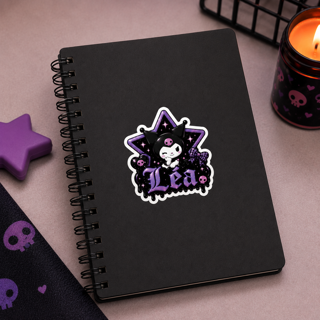 Sticker prénom personnalisé Kuromi