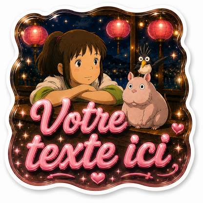 Sticker prénom personnalisé Le voyage de Chihiro