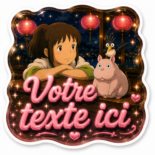 Sticker prénom personnalisé Le voyage de Chihiro