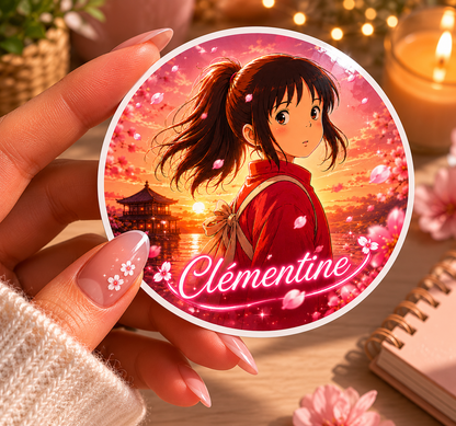 Sticker prénom personnalisé Le voyage de Chihiro