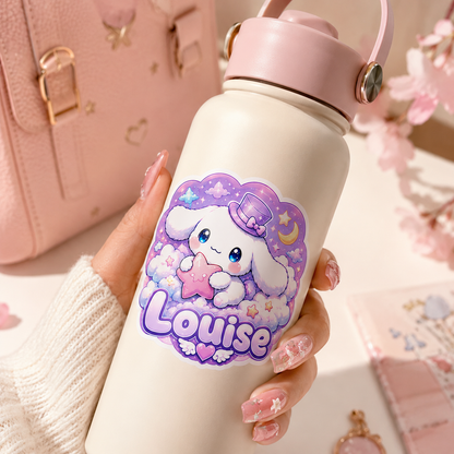 Sticker prénom personnalisable Cinnamoroll 🐾✨