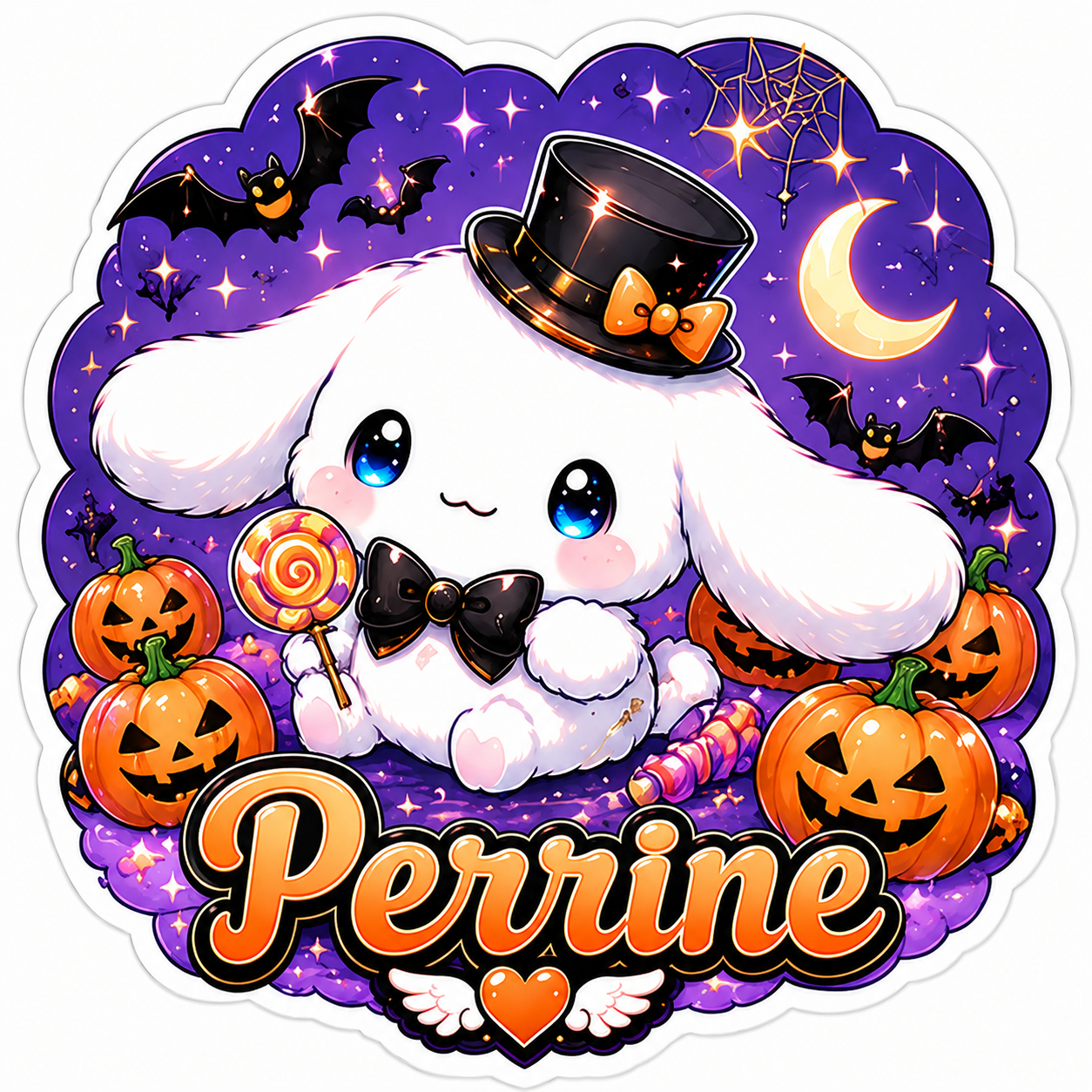 Sticker prénom personnalisable Cinnamoroll 🐾✨