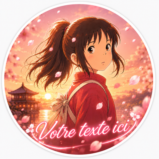 Sticker prénom personnalisé Le voyage de Chihiro