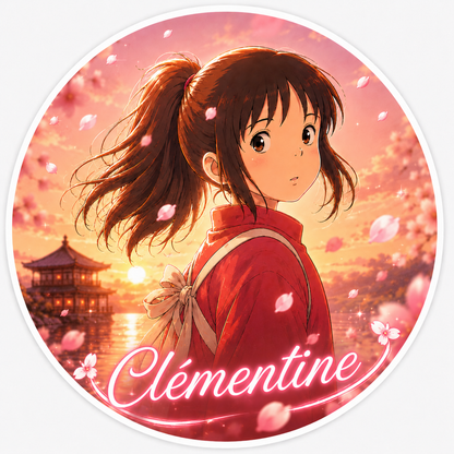 Sticker prénom personnalisé Le voyage de Chihiro