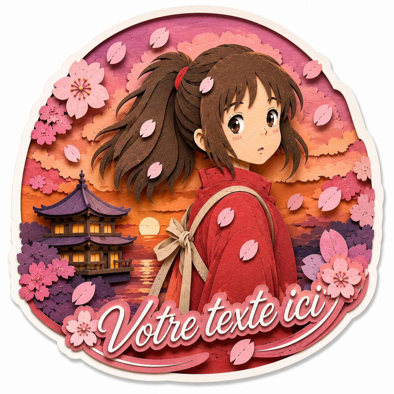 Sticker prénom personnalisé Le voyage de Chihiro