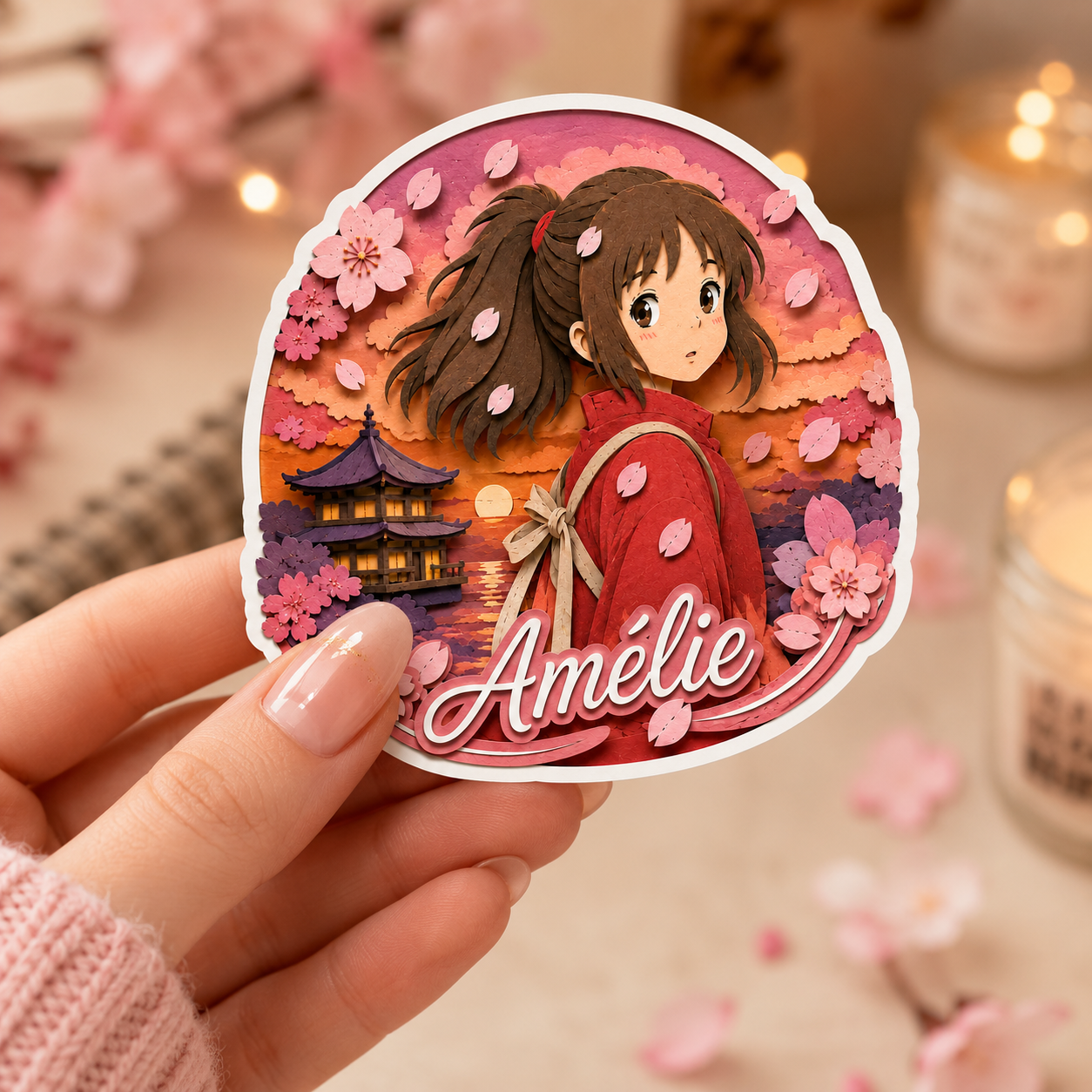 Sticker prénom personnalisé Le voyage de Chihiro
