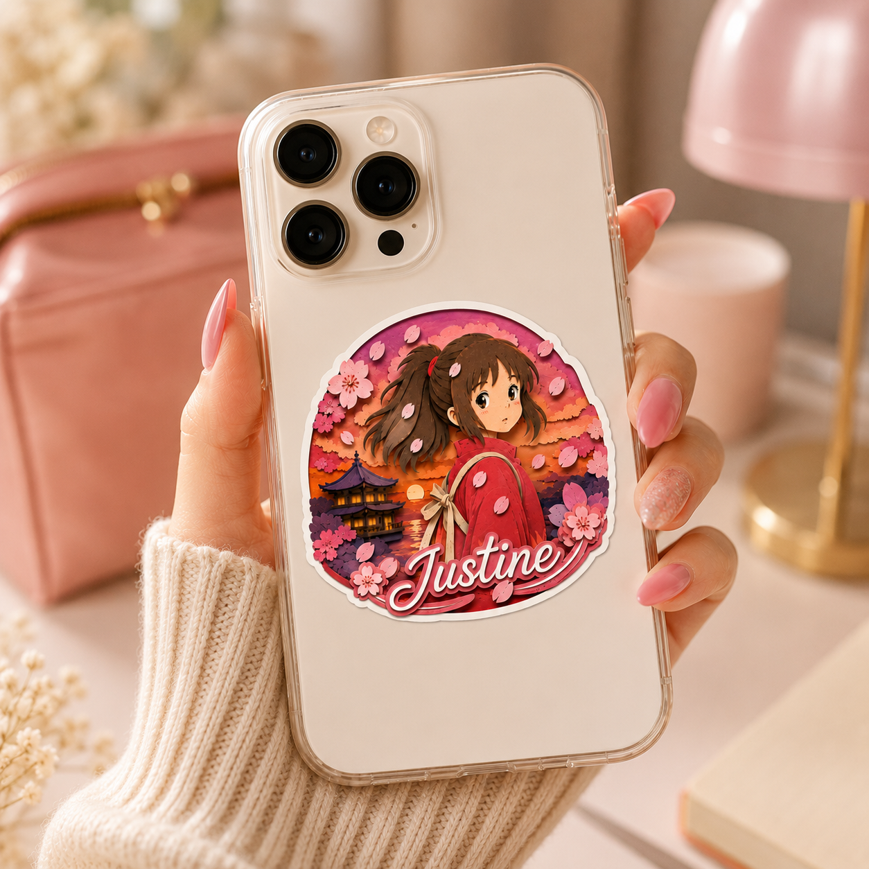 Sticker prénom personnalisé Le voyage de Chihiro