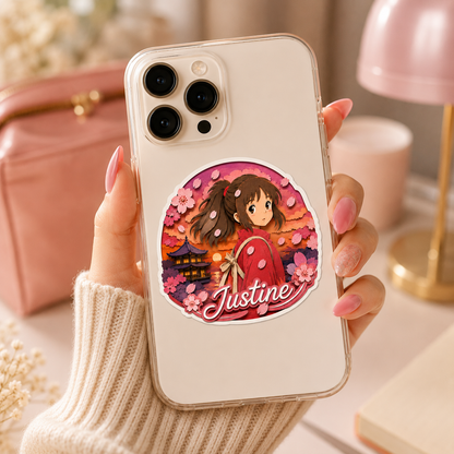 Sticker prénom personnalisé Le voyage de Chihiro