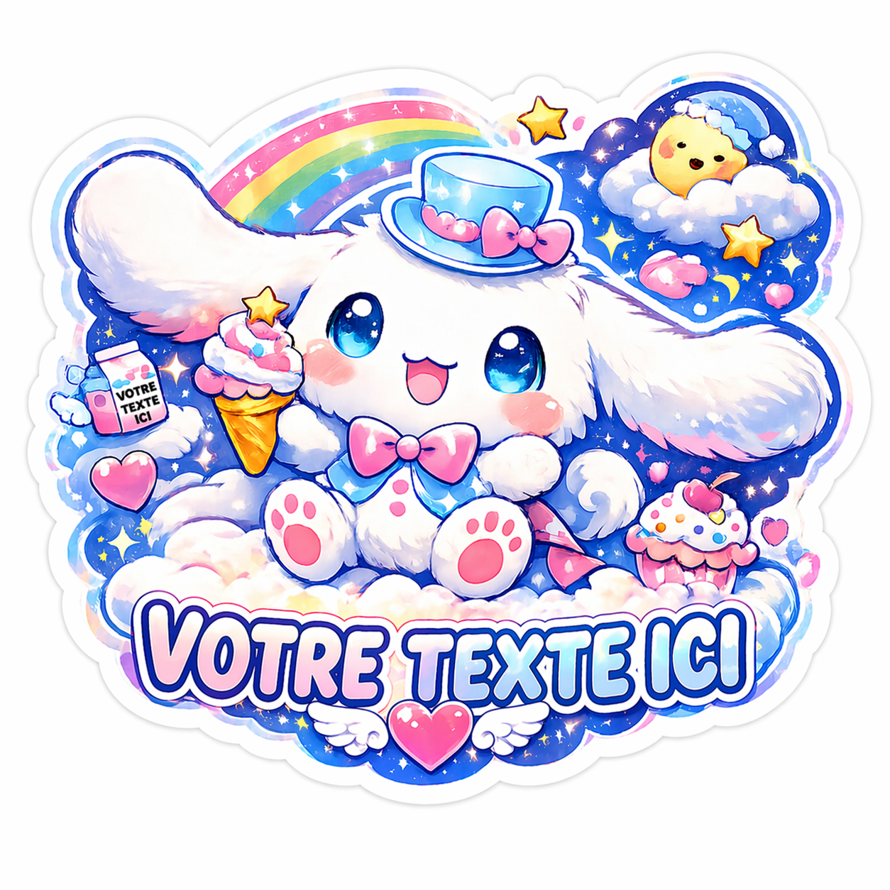 Sticker prénom personnalisé Cinnamoroll