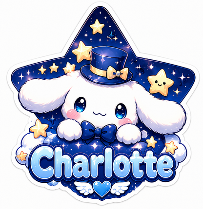 Sticker prénom personnalisable Cinnamoroll 🐾✨