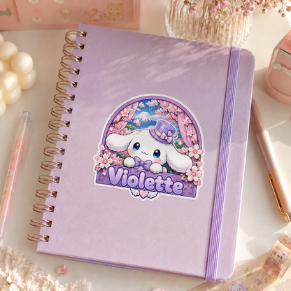 Sticker prénom personnalisable Cinnamoroll 🐾✨
