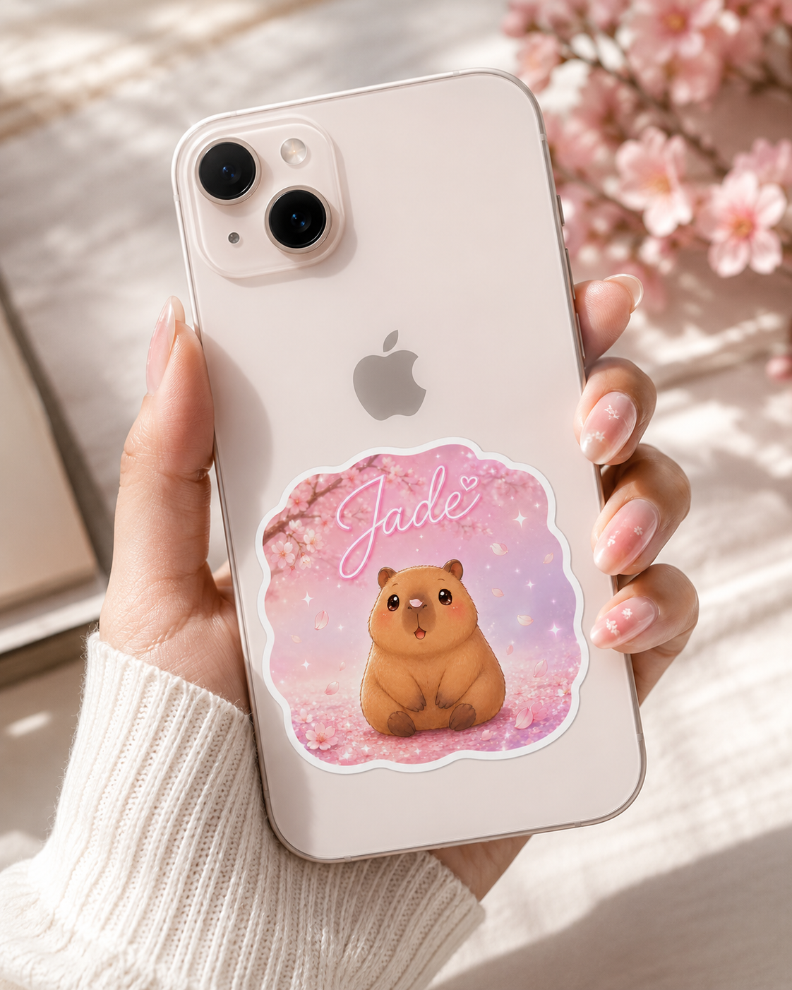 Sticker prénom personnalisable Capybara 🦛✨