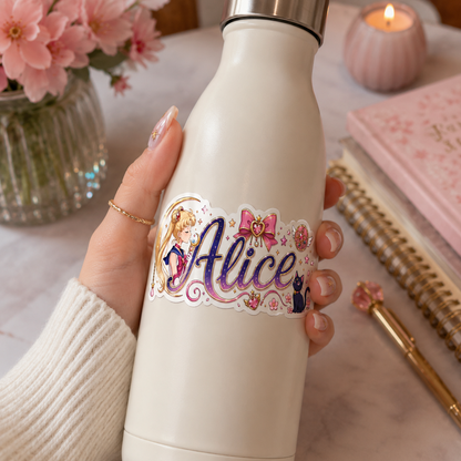 Sticker prénom personnalisable Sailor Moon 🌙💜✨