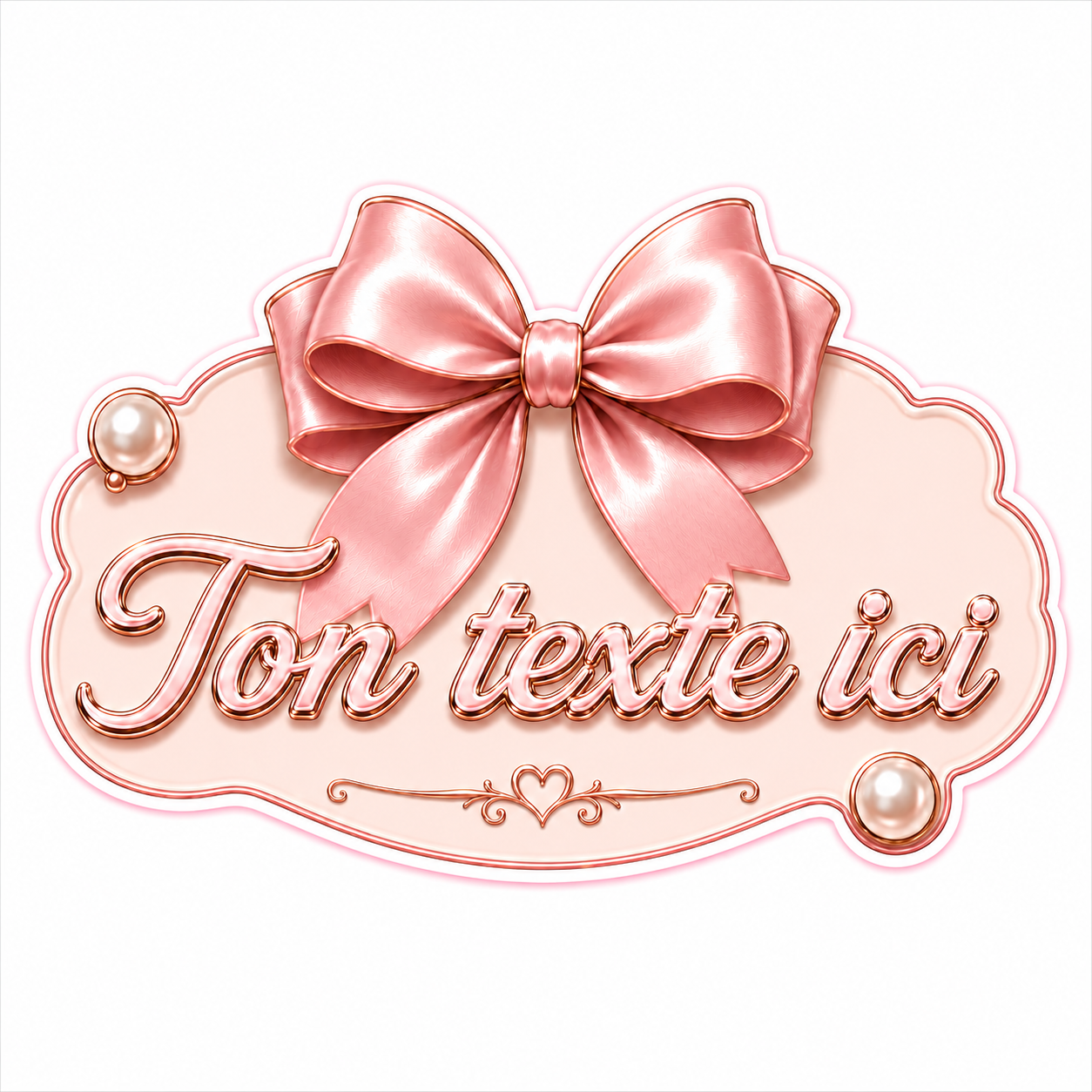 Sticker texte personnalisable Coquette 🎀✨