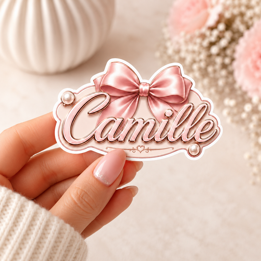 Sticker texte personnalisable Coquette 🎀✨