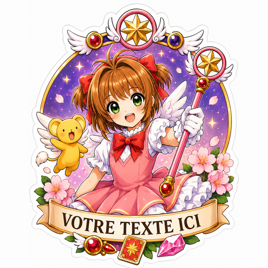 Sticker prénom personnalisé Card Captor Sakura