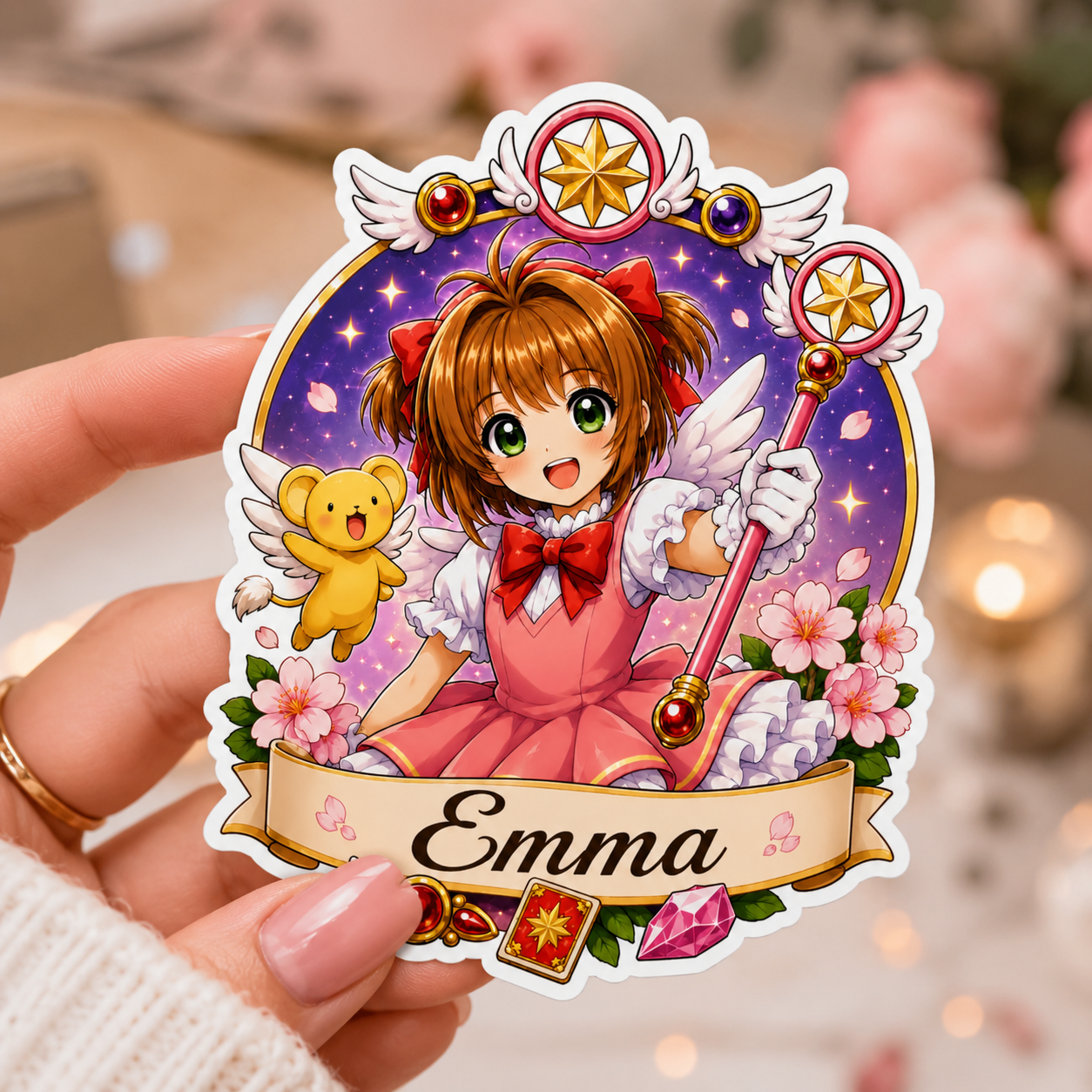 Sticker prénom personnalisé Card Captor Sakura