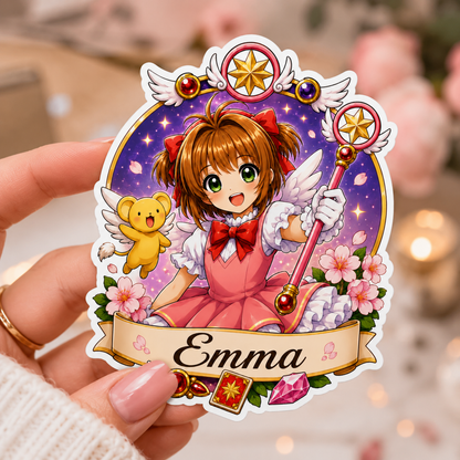 Sticker prénom personnalisé Card Captor Sakura