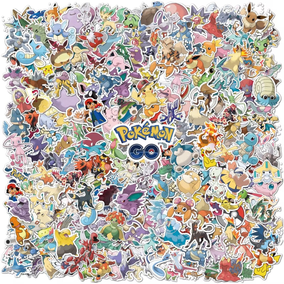 un lot de stickers inspirés des pokemon