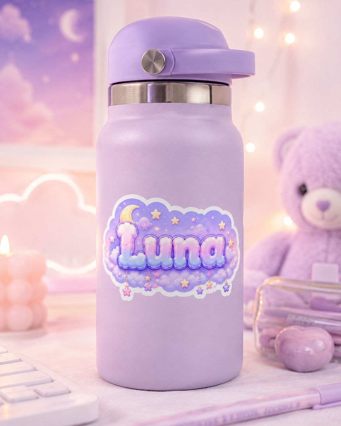 Sticker prénom personnalisable Cloudy Dreams ☁️✨