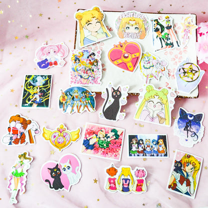 Lot de 20 stickers Sailormoon