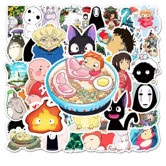 un lot de stickers aléatoires sur le thème des différents films Ghibli. Idéal pour le scrapbooking, pour la personnalisation.