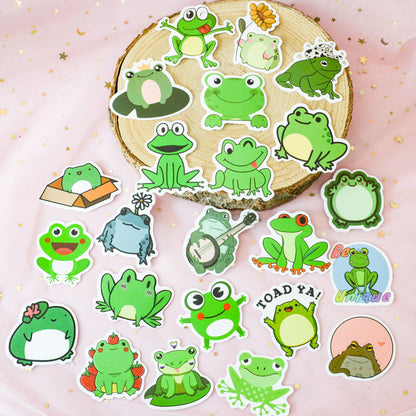 Lot de 20 stickers grenouilles