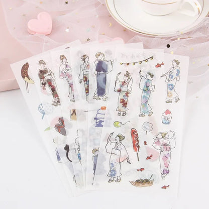 Lot de 6 planches de stickers hanabi