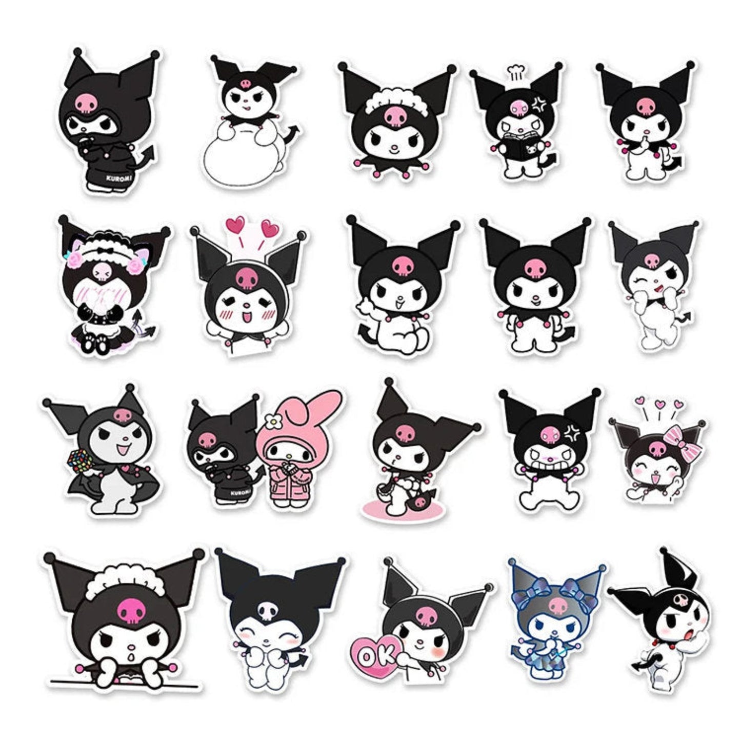 Lot de 20 stickers Kuromi