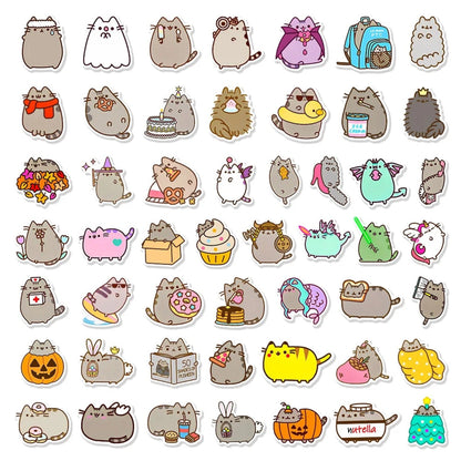 Lot de 20 stickers Pusheen