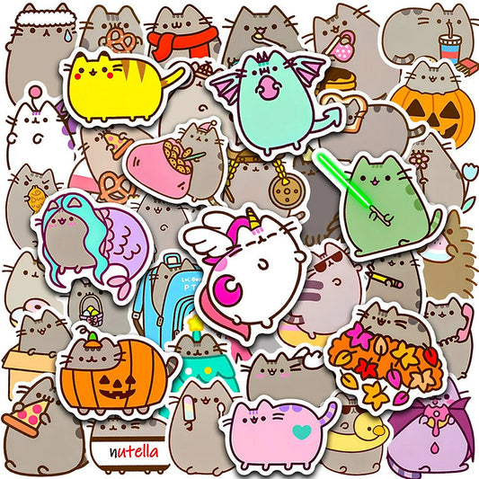 Lot de 20 stickers Pusheen