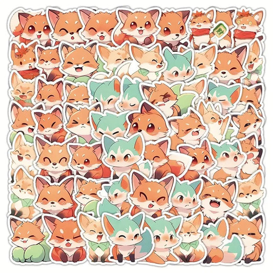 des stickers en forme de renards hyper mignons. En mode chibi, ils ont des poses, des expressions différentes mais toujours adorales. Idéal pour le scrapbooking