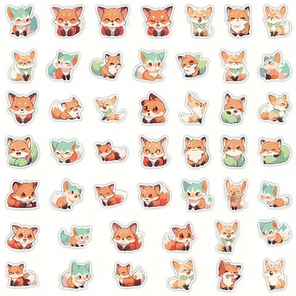 des stickers en forme de renards hyper mignons. En mode chibi, ils ont des poses, des expressions différentes mais toujours adorales. Idéal pour le scrapbooking