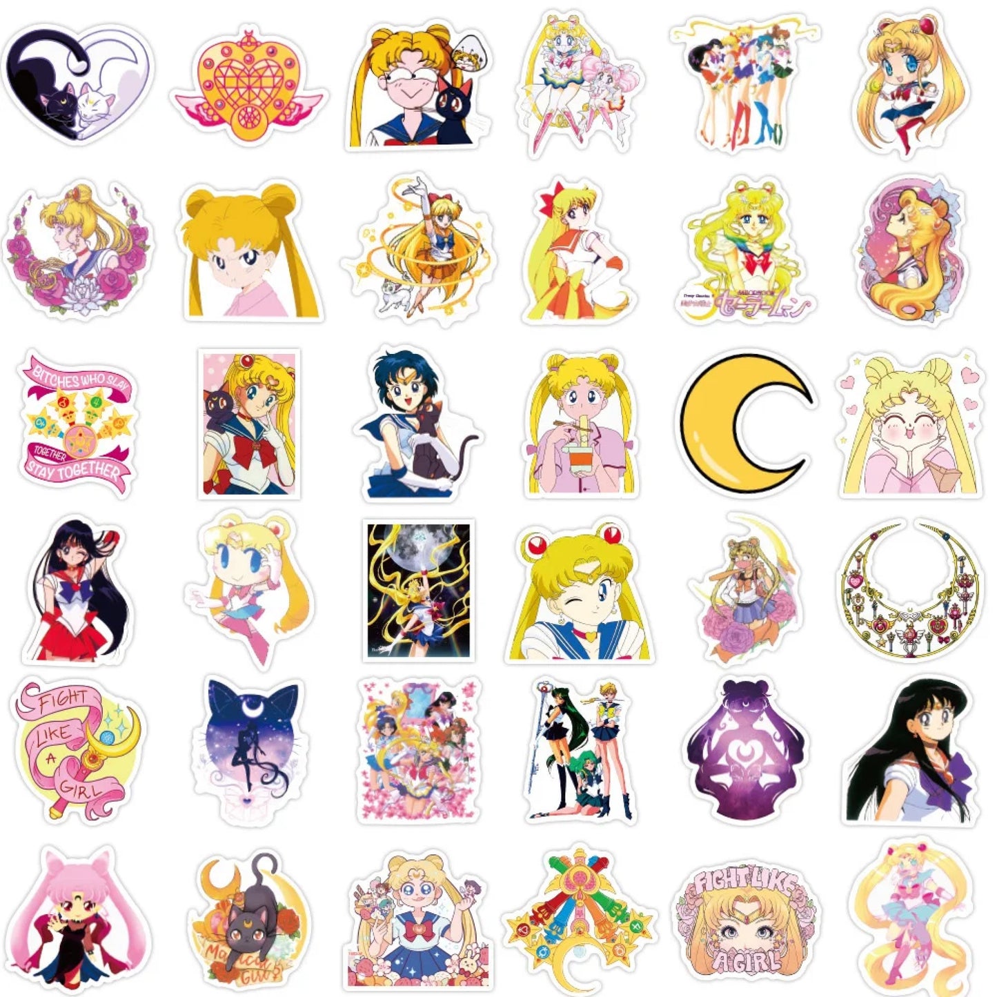 Lot de 20 stickers Sailormoon