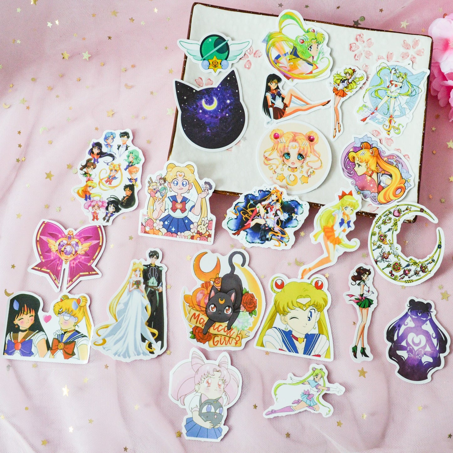 Lot de 20 stickers Sailormoon