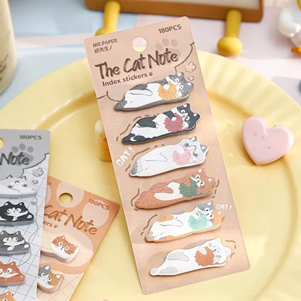 Des sticky notes tout mignon en forme de chats allongés ou jouant avec des pelotes de laine. Ils sont pratiques et utiles pour marquer vos pages préférées, vos notes importantes tout en ajoutant une touche fun et mignonne.