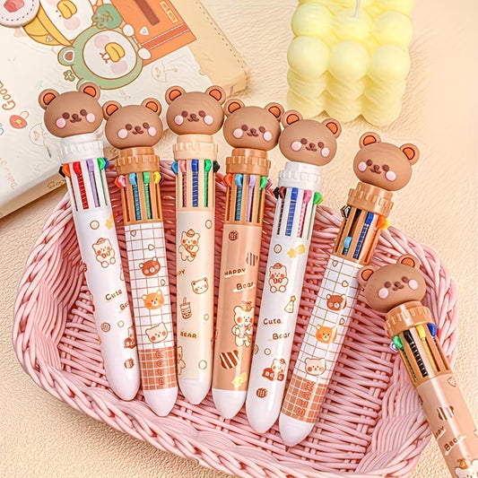 un stylo 10 couleurs au design ourson hyper mignon !