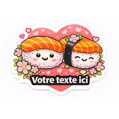 Sticker personnalisé sushis love